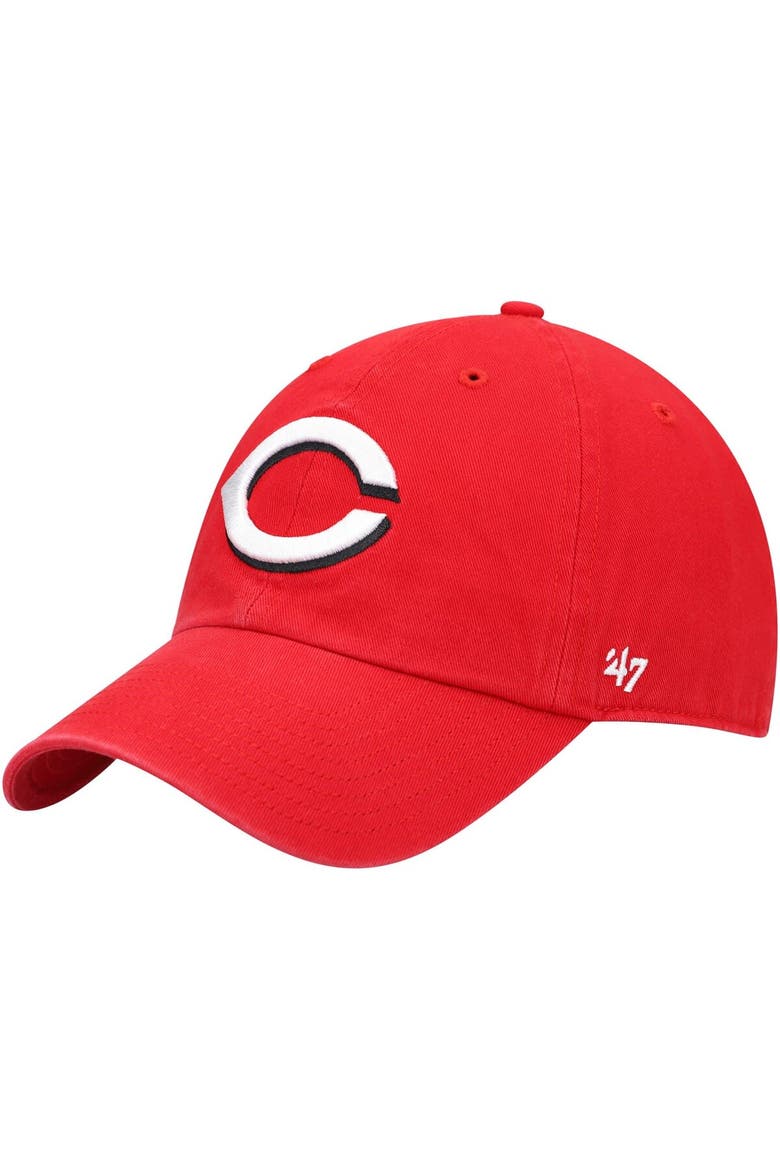Men's '47 Red Cincinnati Reds Clean Up Adjustable Hat, Main, color, Red