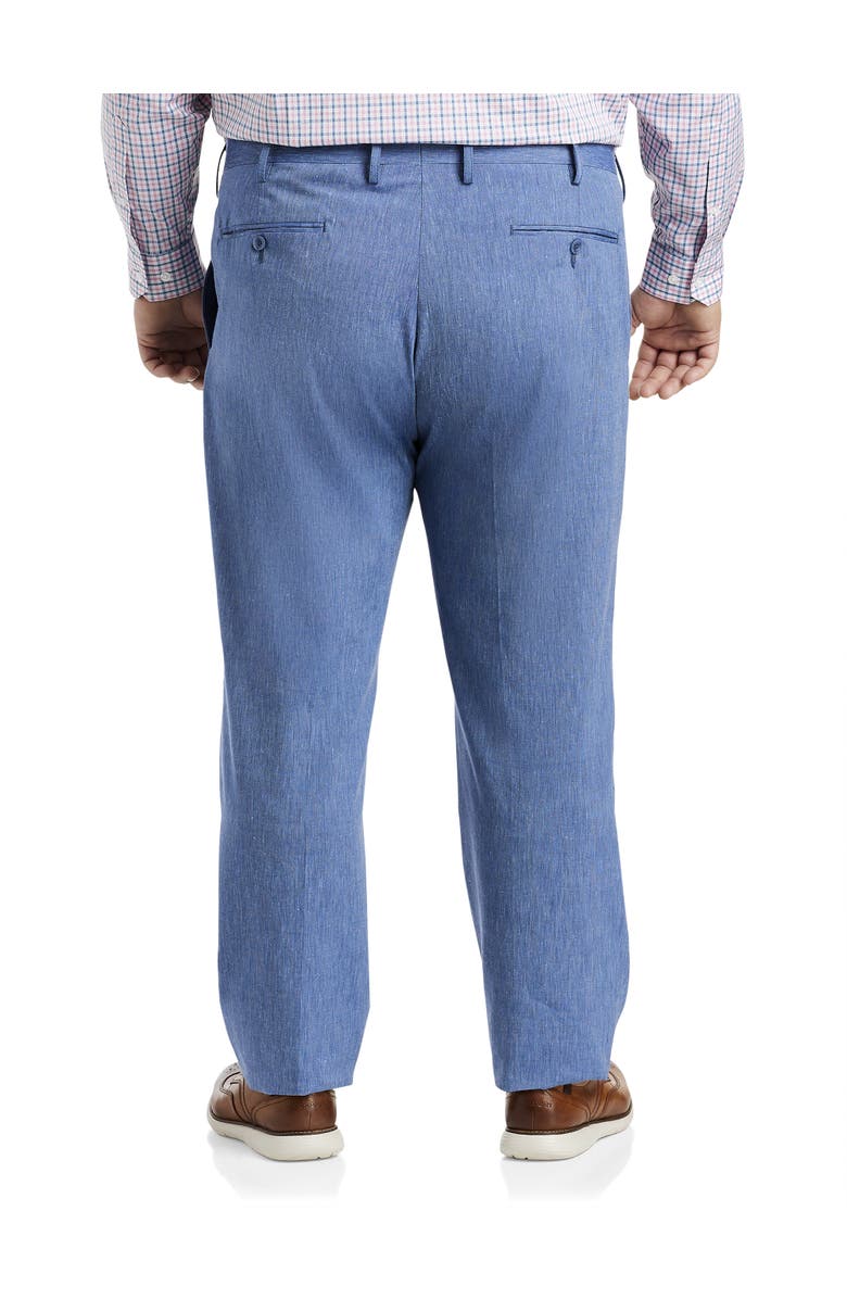 Oak Hill by DXL Linen-Blend Suit Pants, Alternate, color, Blue
