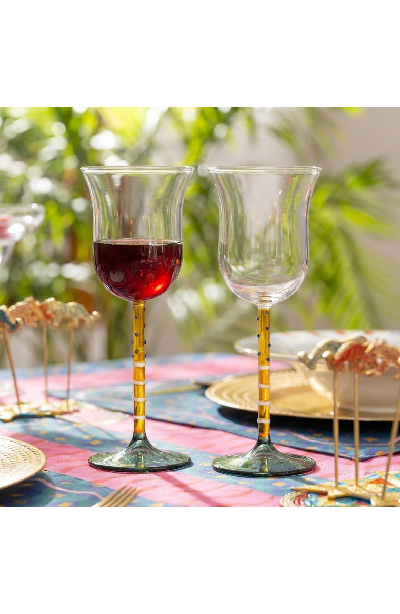 Zsa Zsa Zsu Henan Borosilicate Glass White Wine Glass 8 Oz. Set Of 2, Alternate, color, Clear