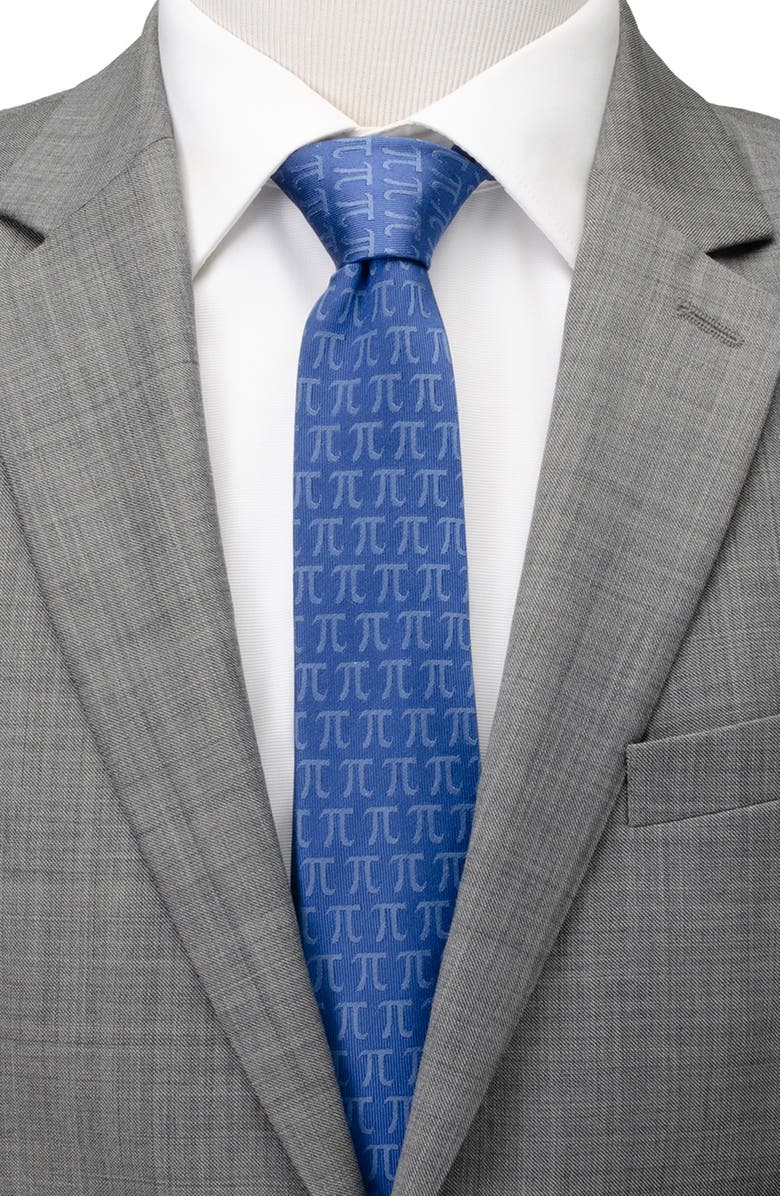 Cufflinks, Inc. Pi Mathematics Symbol Hidden Message Silk Blend Tie, Alternate, color, Blue