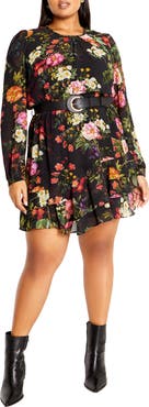 City Chic Suzie Long Sleeve Dress