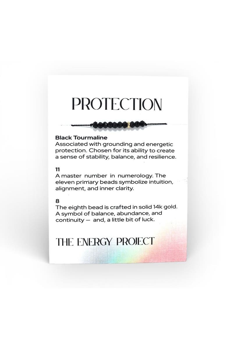 C. GRASSI The Energy Project Bracelet - Protection With Black Tourmaline & Solid 14K Gold Bead, Alternate, color, Black