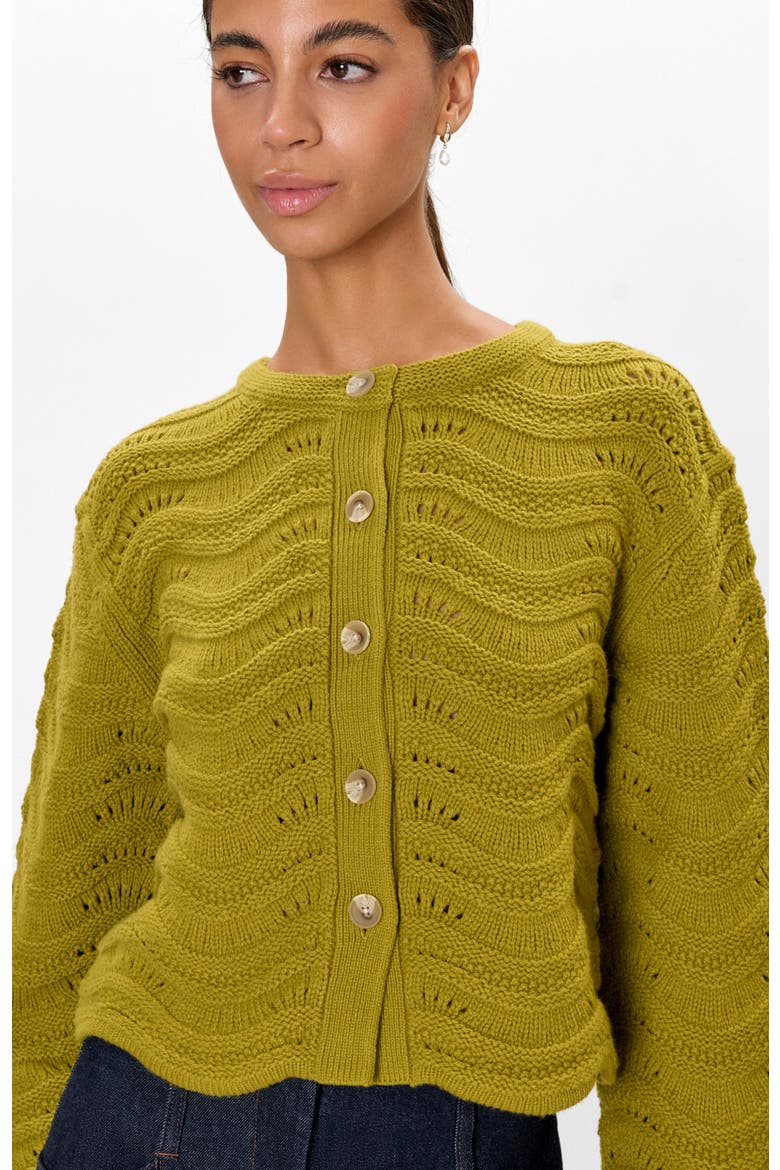 Rem Knit Cardigan, Alternate, color, Pear Green