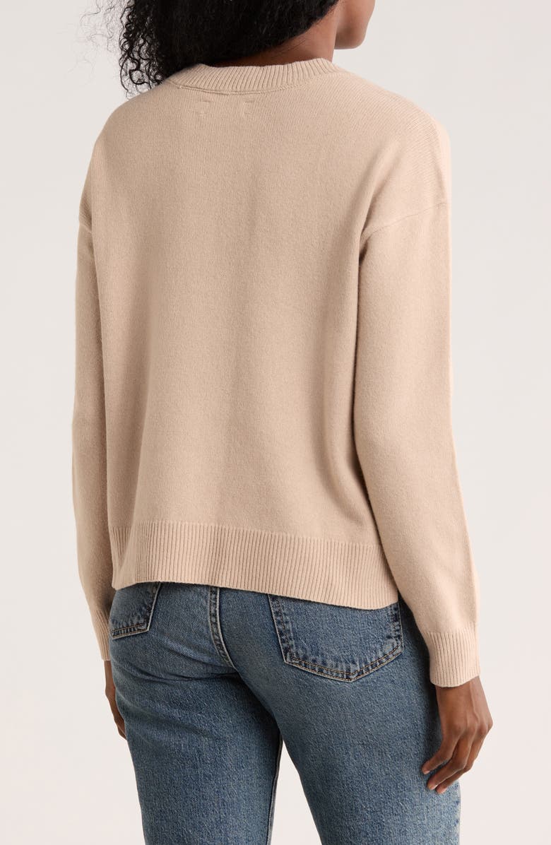 Lucky Brand Horseshoe Studded Sweater, Alternate, color, Camel Multi