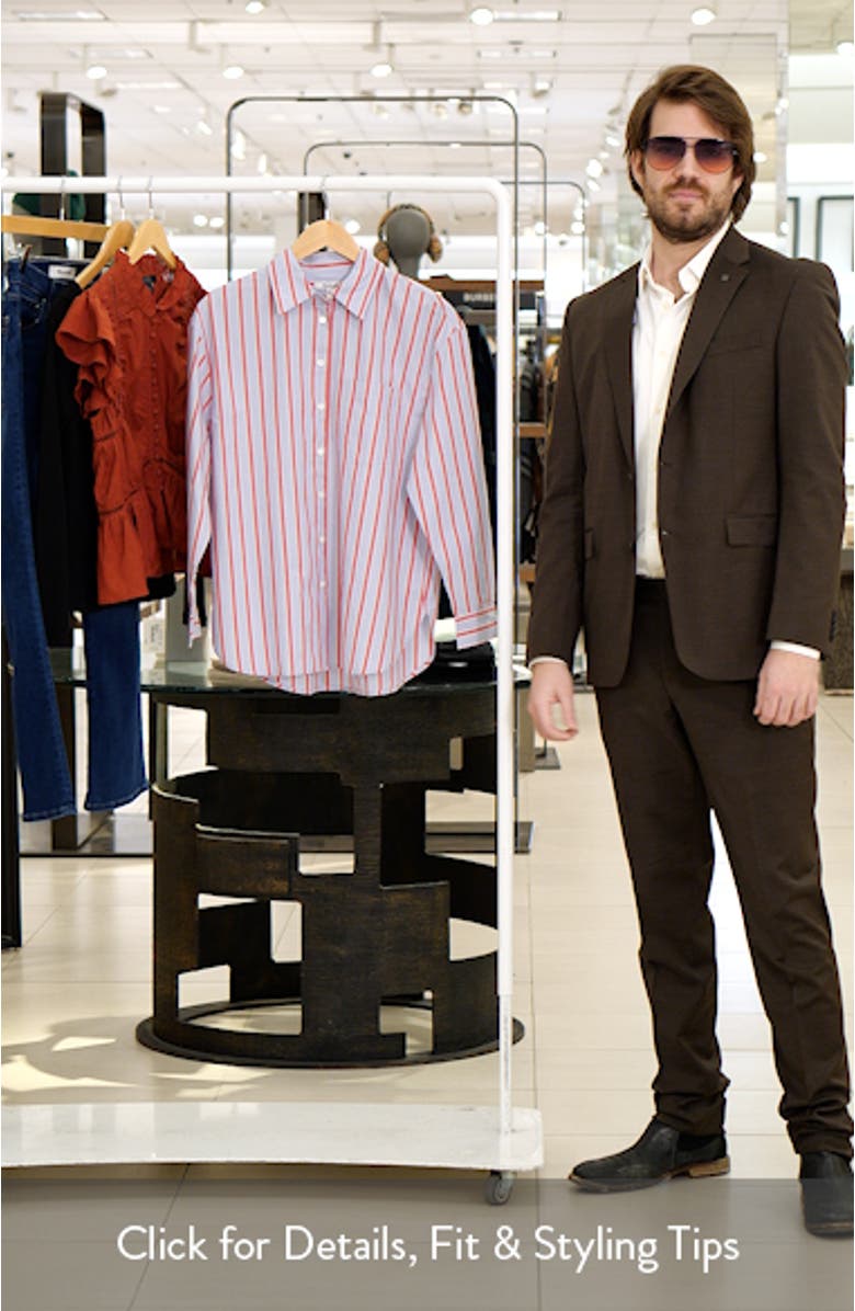 The Easy Stripe Cotton Poplin Button-Up Shirt, sales video thumbnail