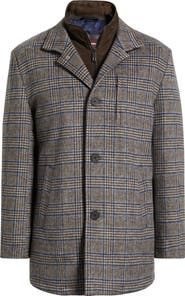 Johnston & Murphy Upton Bib Insert Wool Blend Car Coat