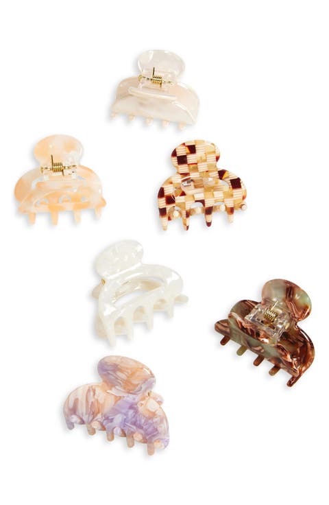 Assorted 6-Pack Jaw Hair Clips