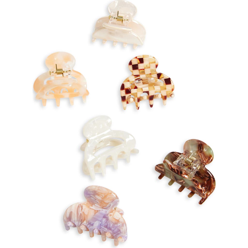 Tasha Assorted 6-pack Jaw Hair Clips