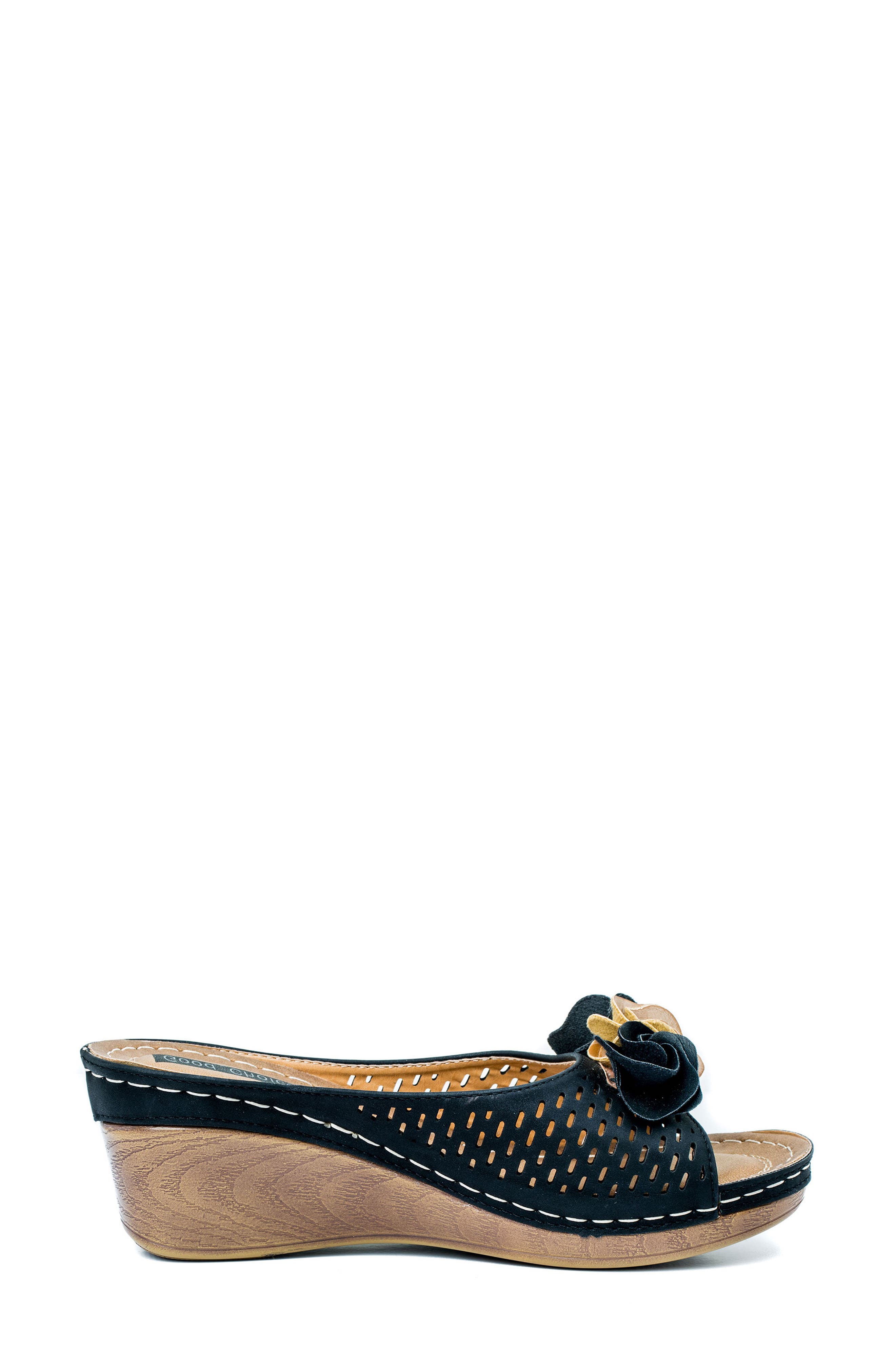 GC SHOES Juliet Wedge Sandal, Alternate, color, Black