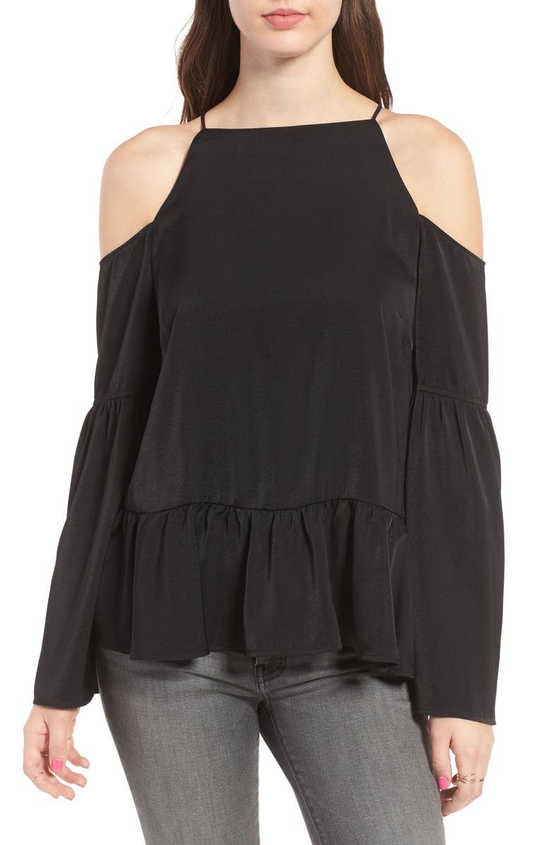 Chelsea28 Bell Sleeve Cold Shoulder Top, Main, color,