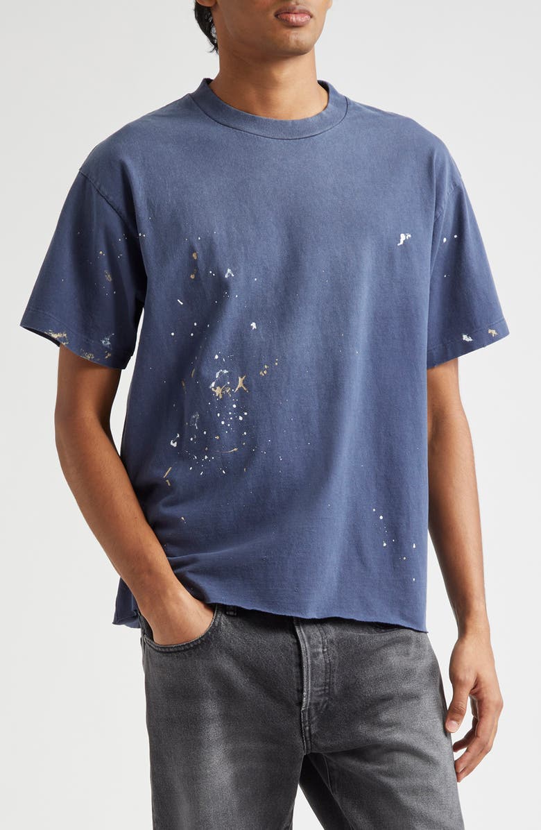 John Elliott Odeon Paint Splatter Cotton T-Shirt, Main, color,