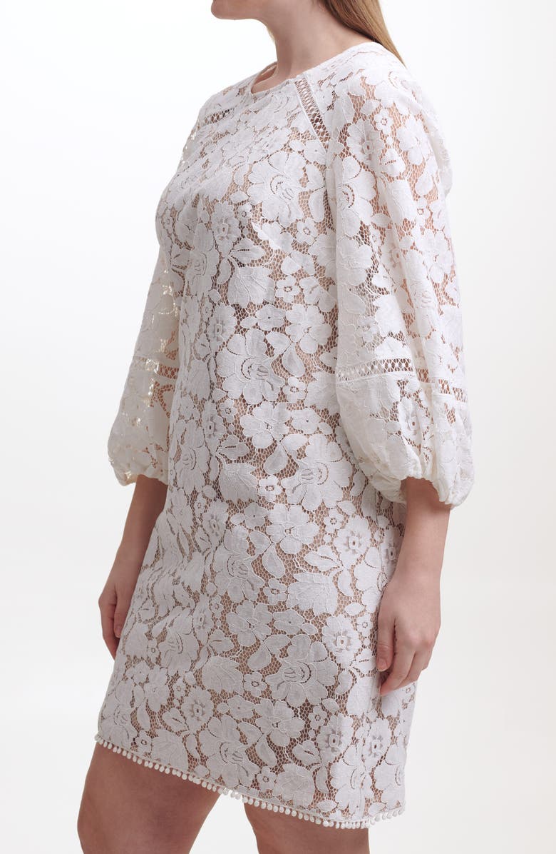 Vince Camuto Floral Lace Shift Dress, Alternate, color, 