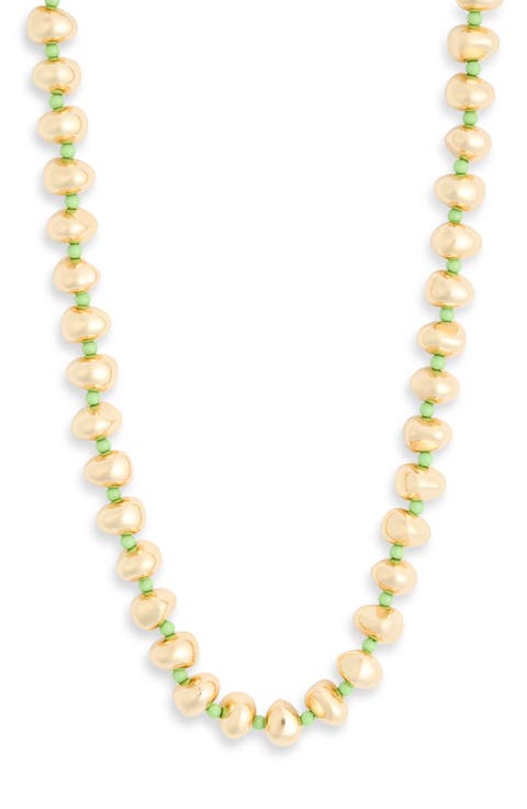 Metallic Beaded Necklace