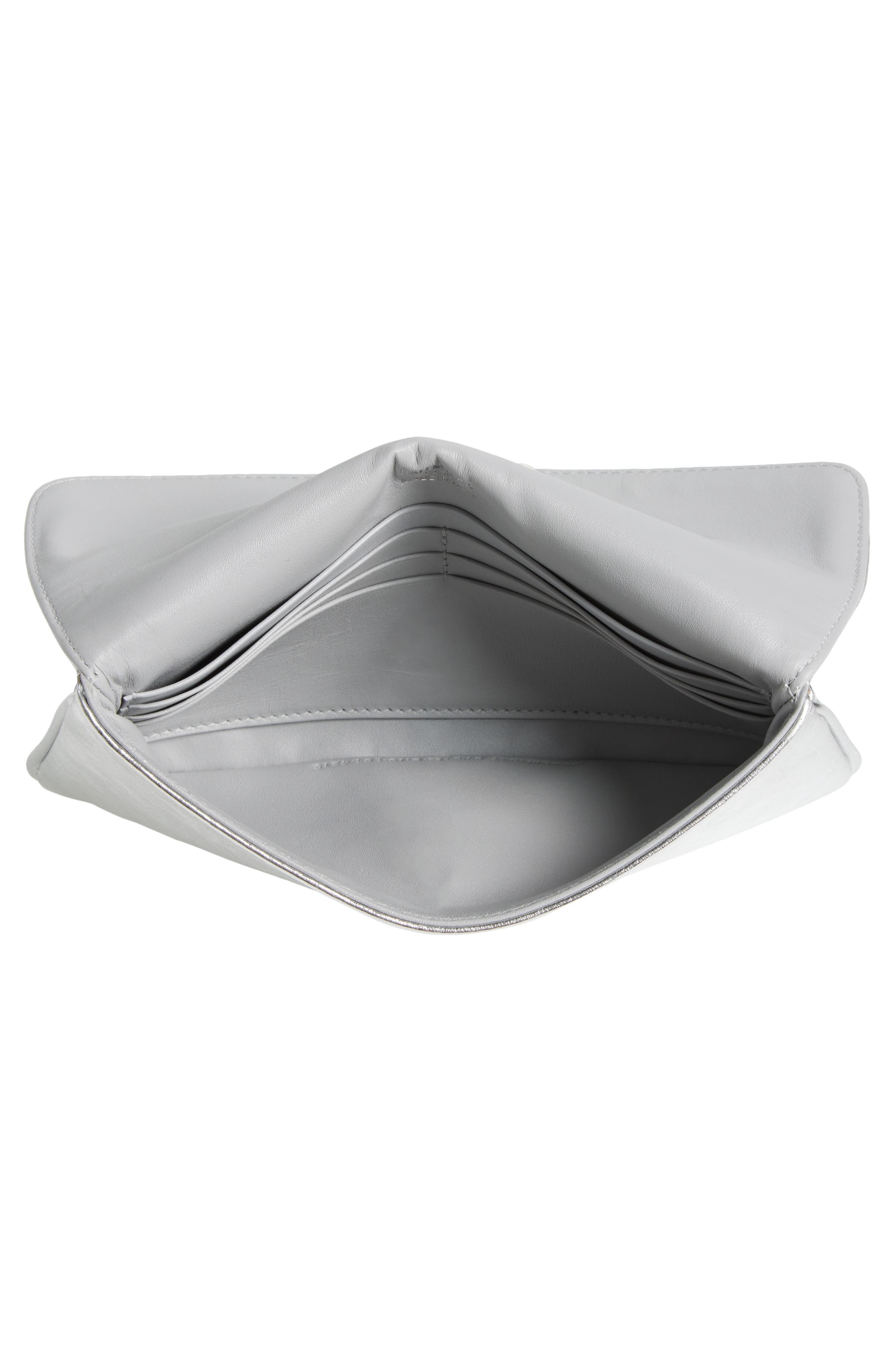 BB Soft Metallic Leather Smartphone Crossbody Bag, Alternate, color, 8110 SILVER