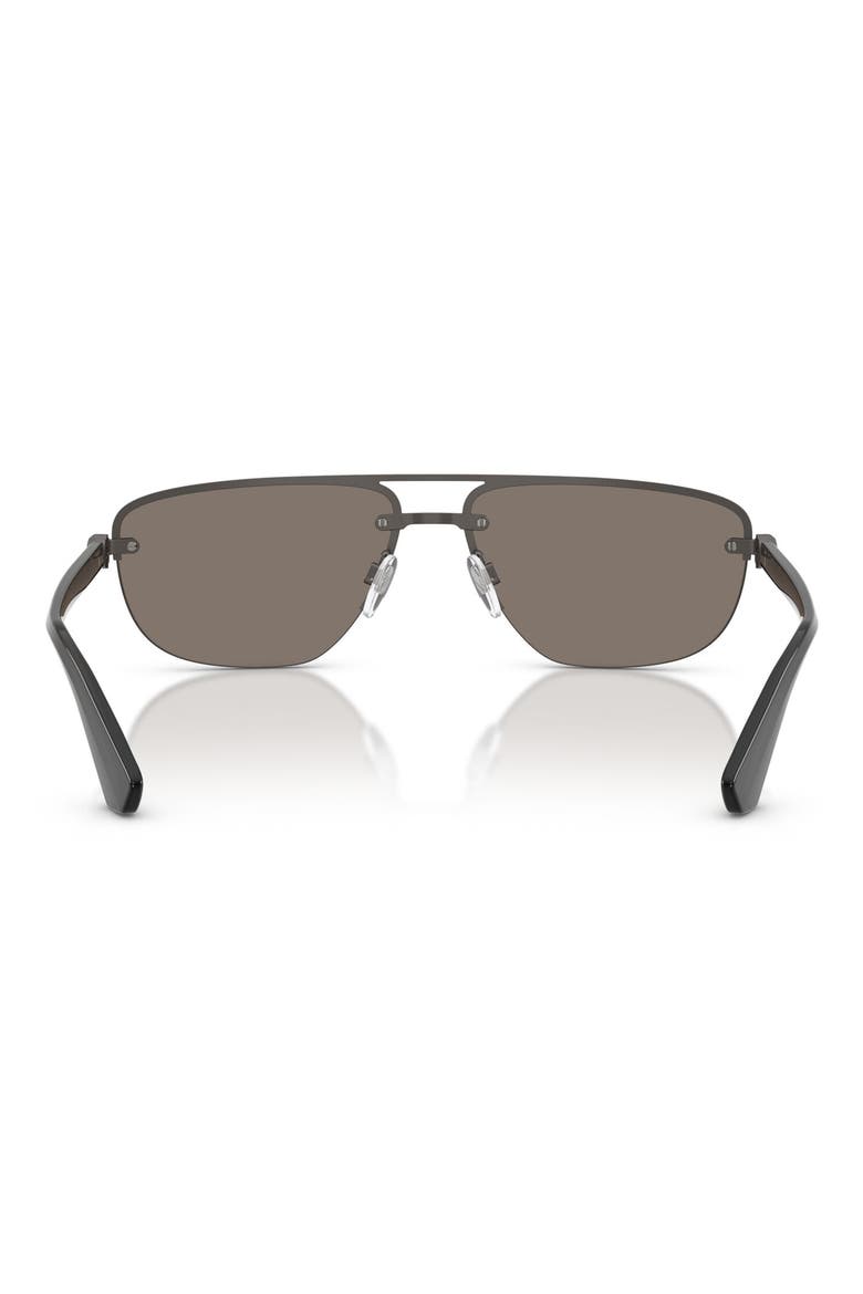 62mm Oversize Irregular Sunglasses, Alternate, color, MATTE GREY