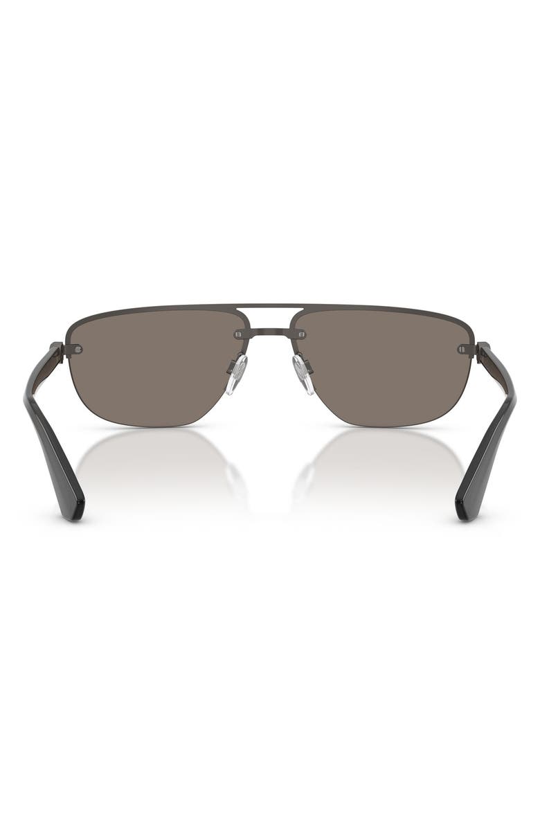 Burberry 62mm Oversize Irregular Sunglasses, Alternate, color, Matte Grey