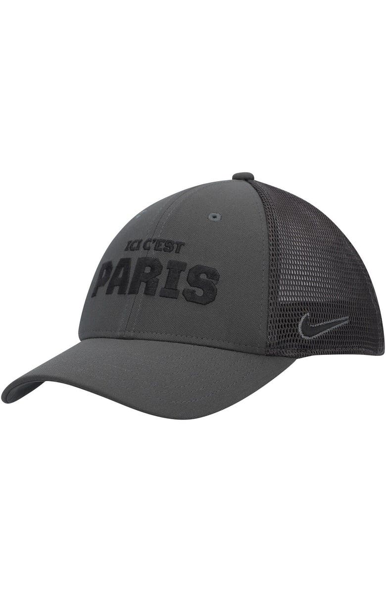 Nike Men's Nike Anthracite Paris Saint-Germain Legacy91 Aerobill Performance Flex Hat, Main, color, 
