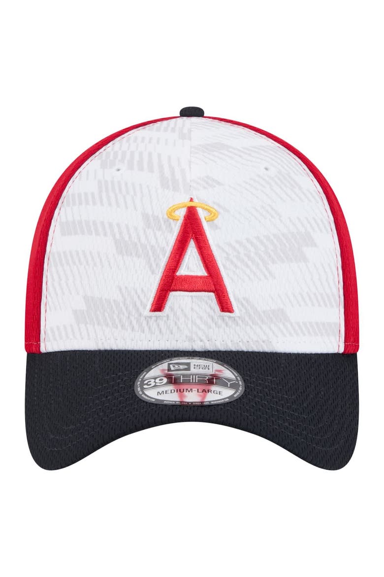 Men's New Era Red/Navy Los Angeles Angels 2025 MLB Clubhouse 39THIRTY Flex Hat, Alternate, color, Red