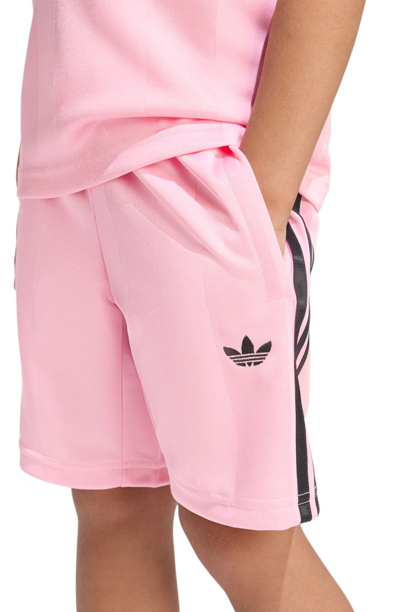 adidas Originals Kids' Jacquard Jersey & Shorts Set, Alternate, color, Light Pink
