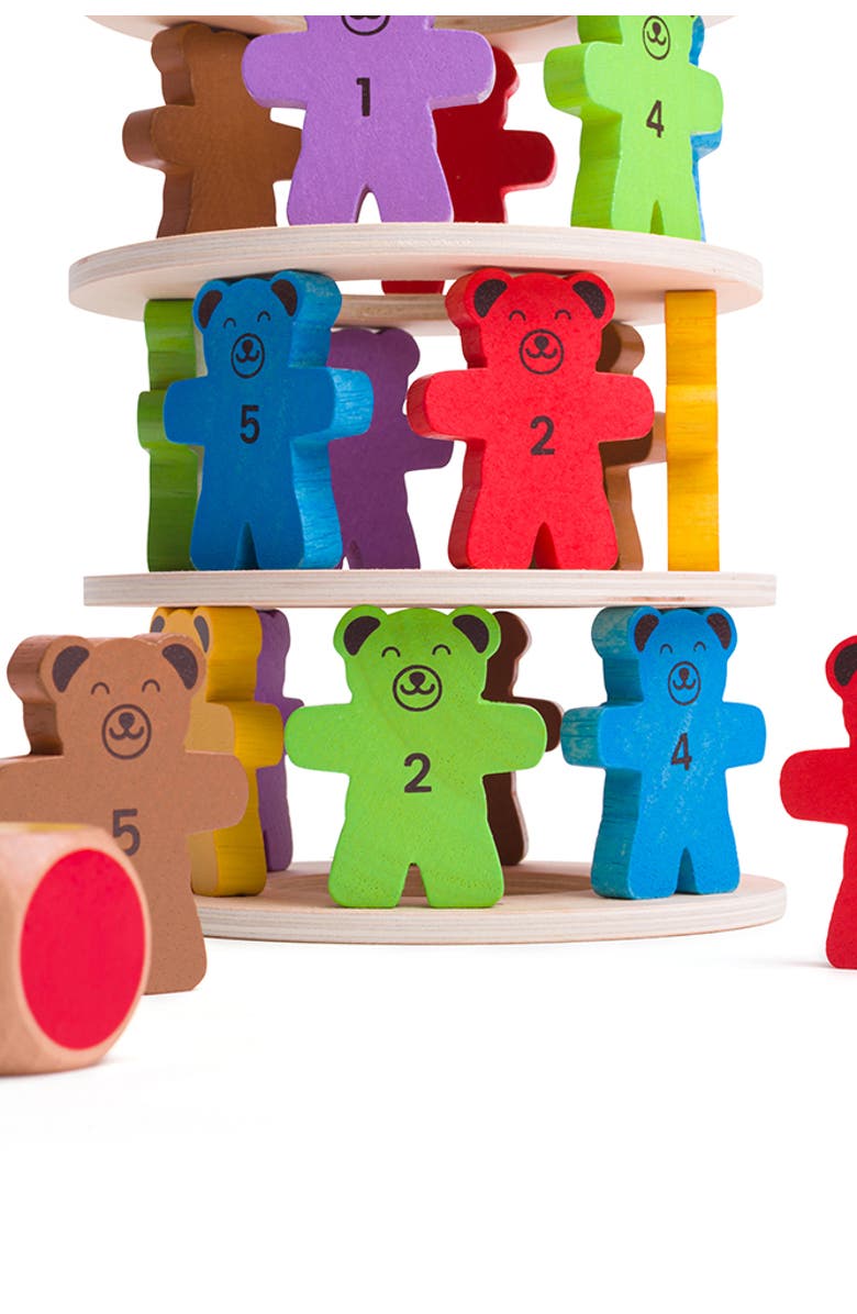 Bigjigs Toys Tumbling Teddies, Alternate, color, Multicoloured