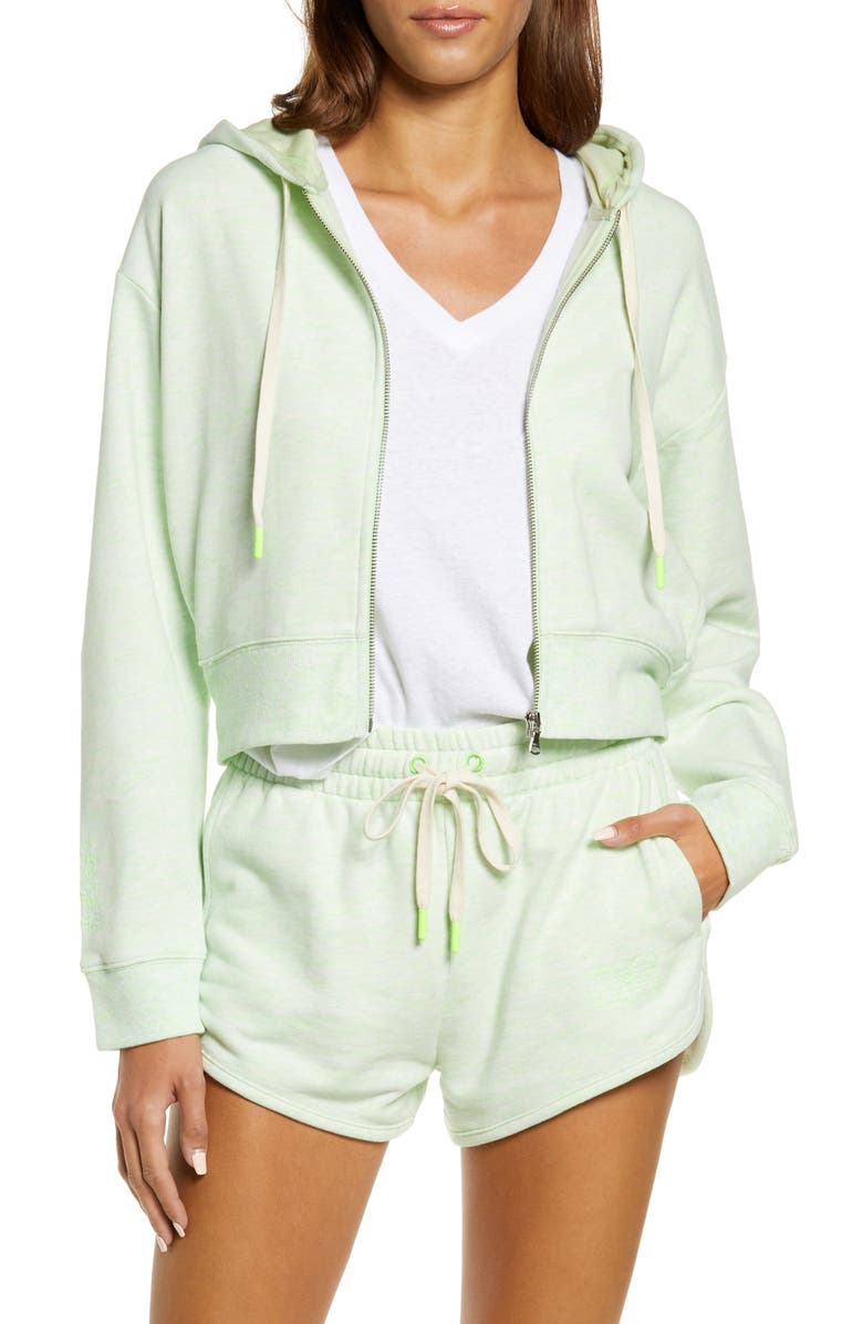 UGG<sup>®</sup> Women's Camari Mélange Crop Lounge Hoodie, Main, color,