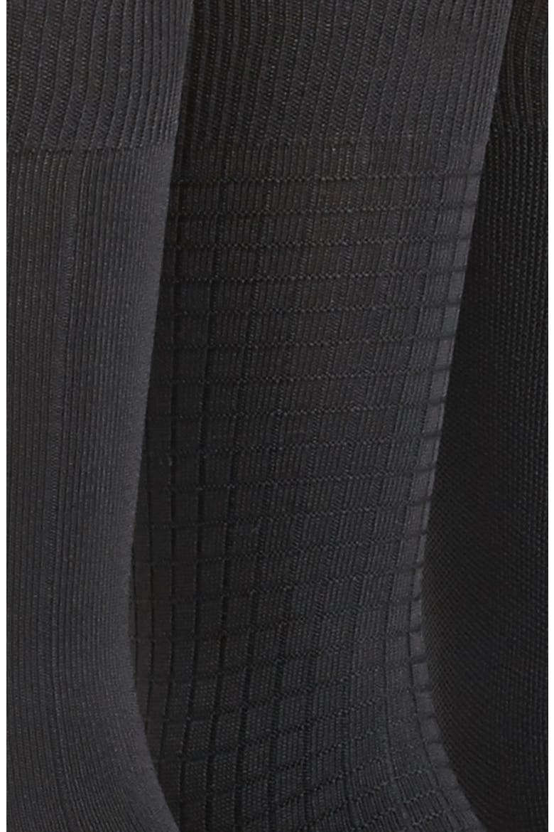 3-Pack Microfiber Socks, Alternate, color, BLACK