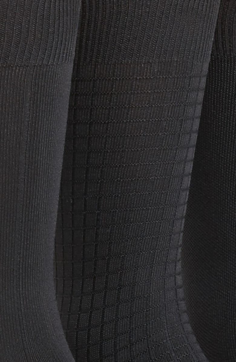 Calvin Klein 3-Pack Microfiber Socks, Alternate, color, Black