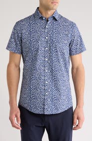 Rodd & Gunn Thatcher Crescent Trim Fit Short Sleeve Button-Up Shirt
