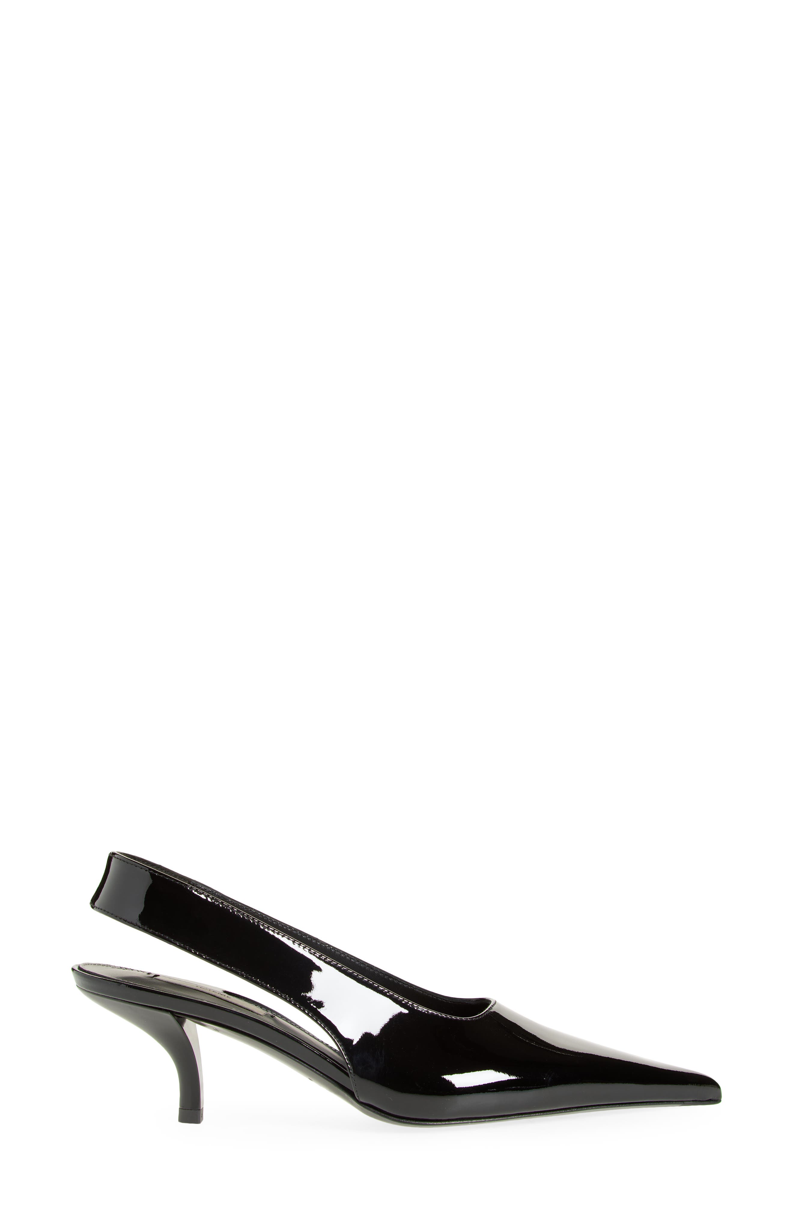 TOTEME Classic Kitten Heel Slingback Pump, Alternate, color, Black