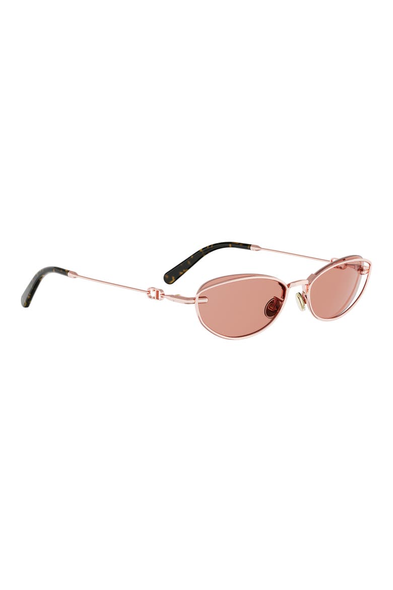 Petit CD B1U Cat Eye Sunglasses, Alternate, color, MATTE ROSE GOLD / BORDEAUX