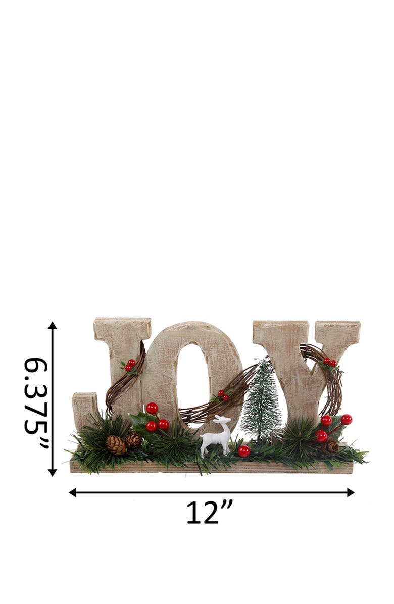 FLORA BUNDA 12" Joy Sign, Alternate, color, Brown/Green