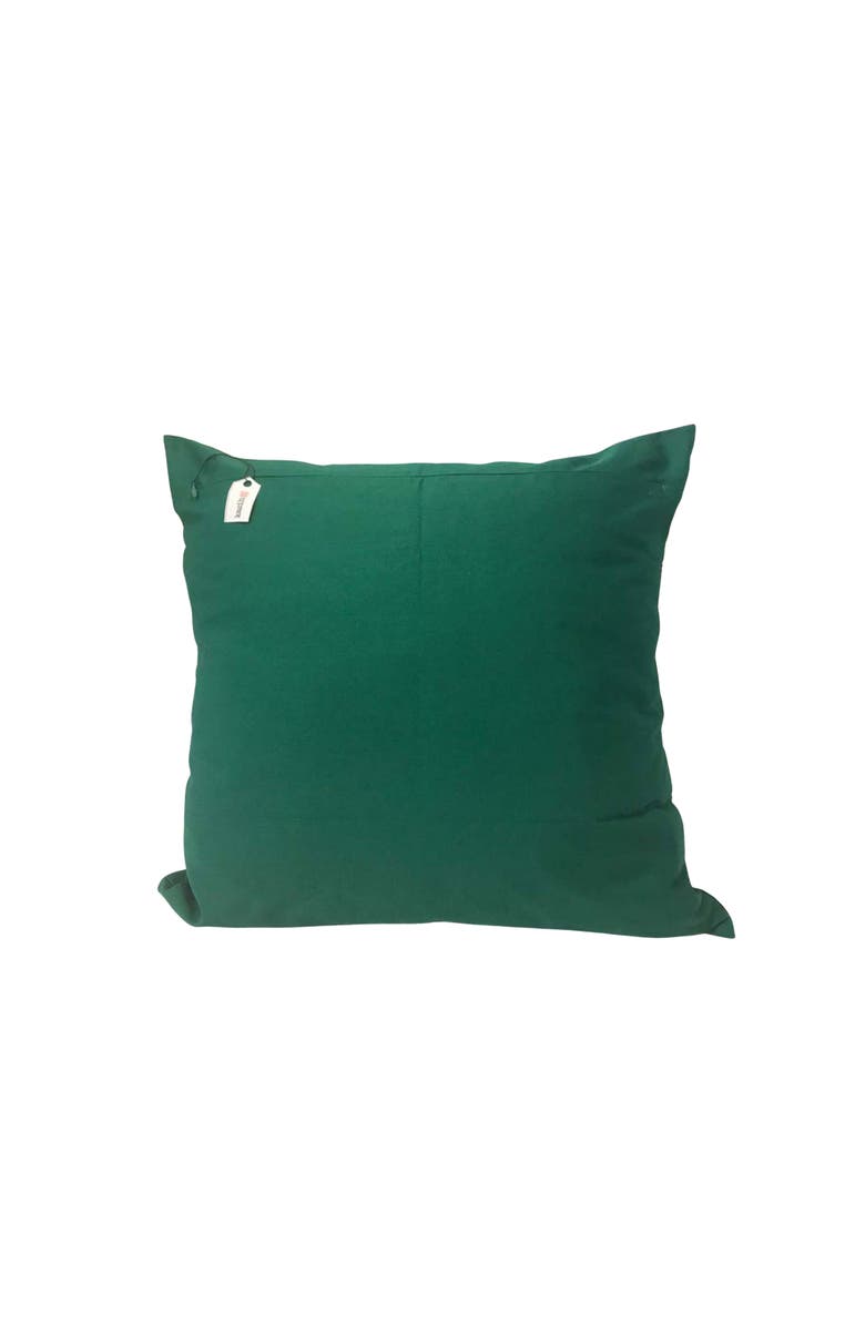 Kasih Co-op Handwoven Ikat Pillow Cover, Alternate, color, Green And Yellow