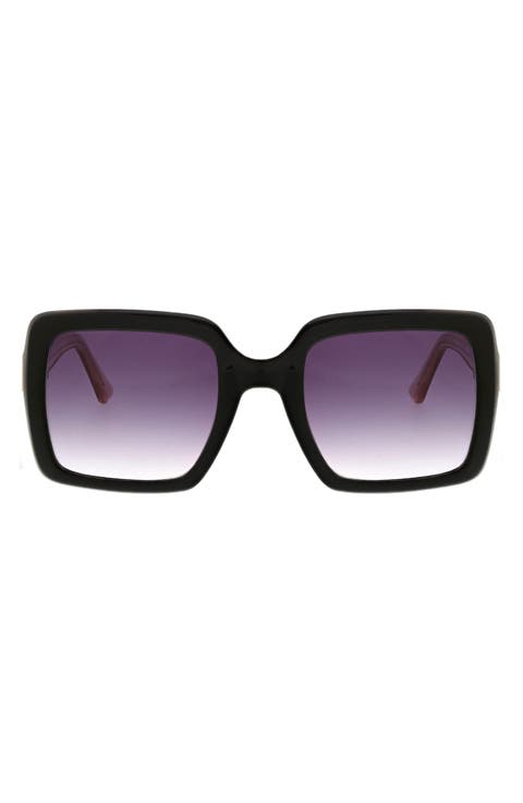 52mm Large Contemporary Square Sunglasses
