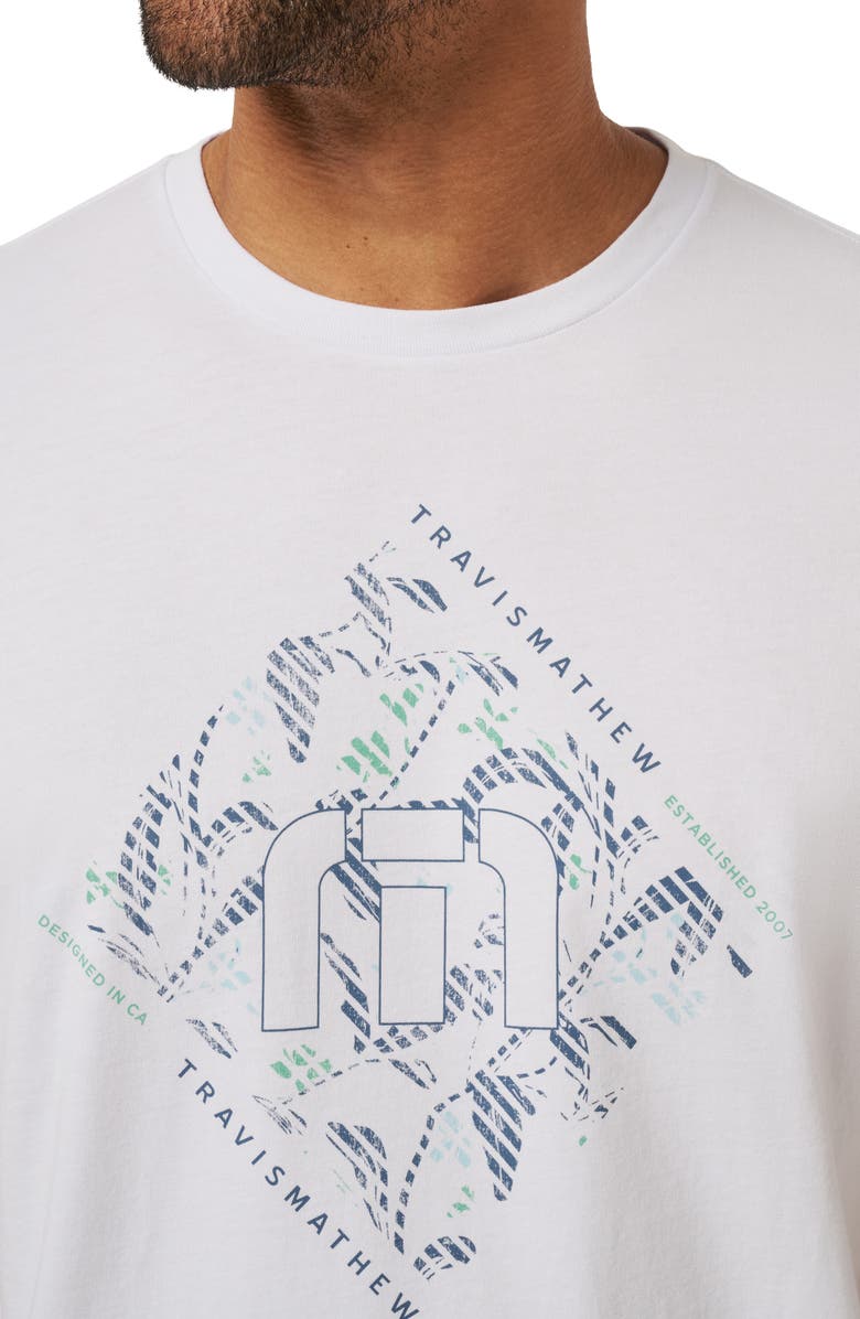 TravisMathew Rainforest Canopy Graphic T-Shirt, Alternate, color, White