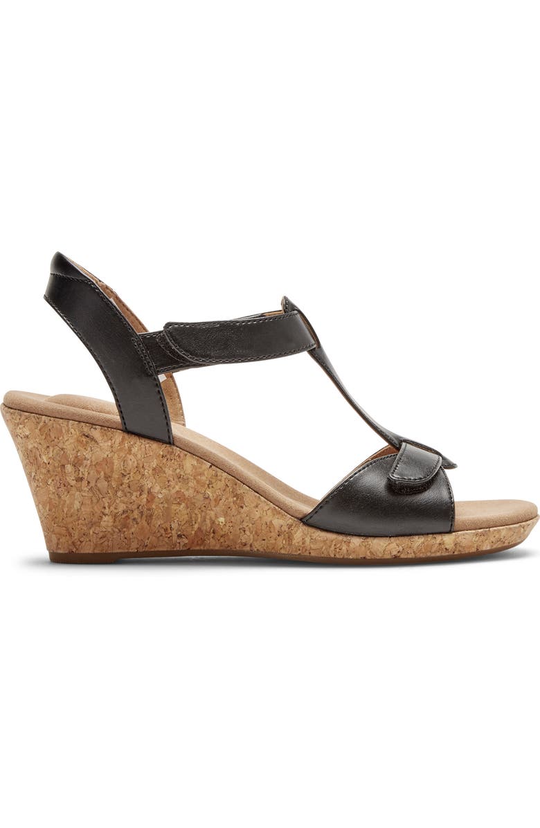 Rockport Blanca T-Strap Wedge Sandal - Wide Width Available, Alternate, color,