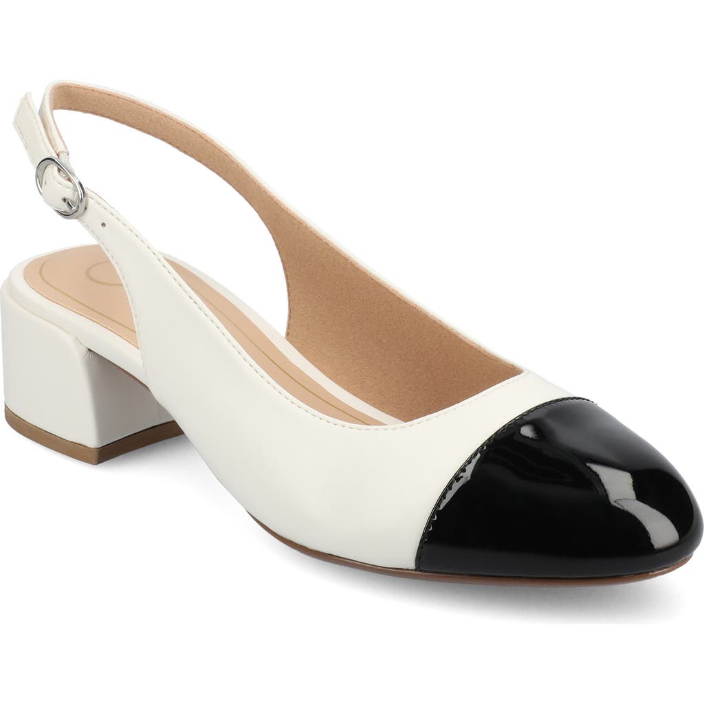 Journee Collection Sammie Slingback Pump In White