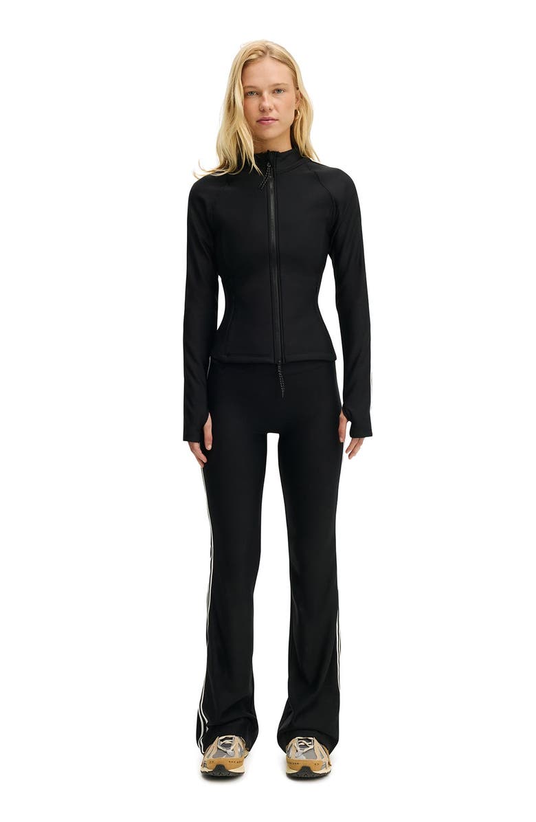 COTTON ON BODY Women's Active Fleece Lined Flare, Alternate, color, Black Black White Tape