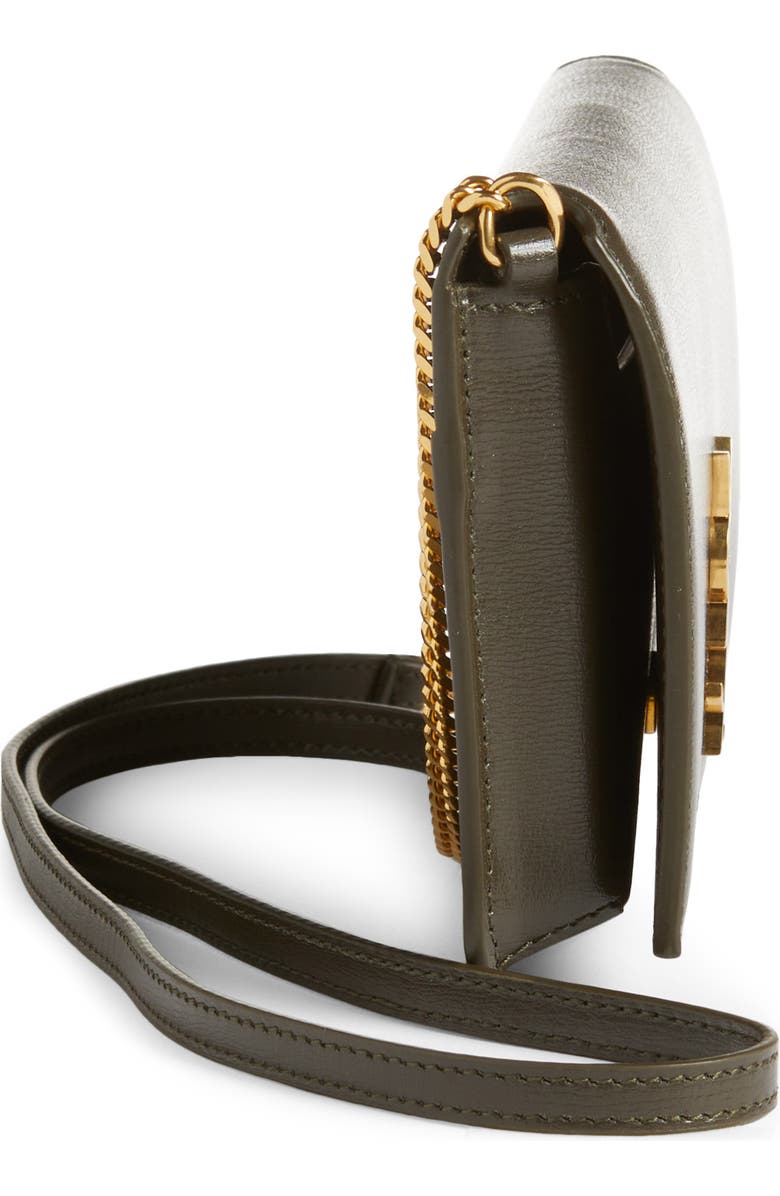 Saint Laurent Monogram Phone Shoulder Bag, Alternate, color, Light Musk