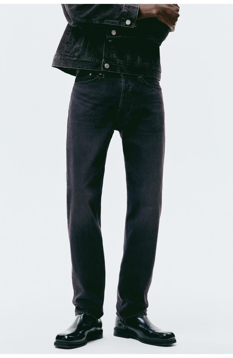 H&M Original Straight Jeans, Alternate, color, Denim Black