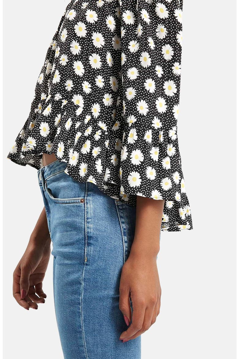 Daisy Off the Shoulder Top, Alternate, color, BLACK MULTI