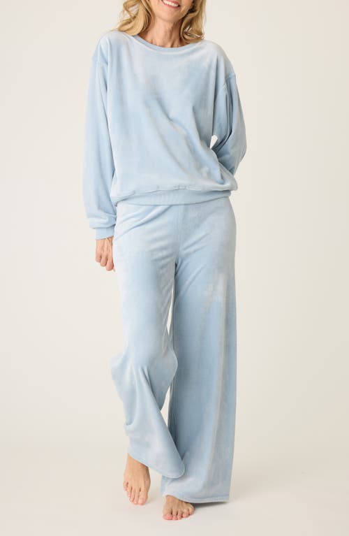 Shop Pj Salvage Spread Love Velour Pajamas In Bluestone