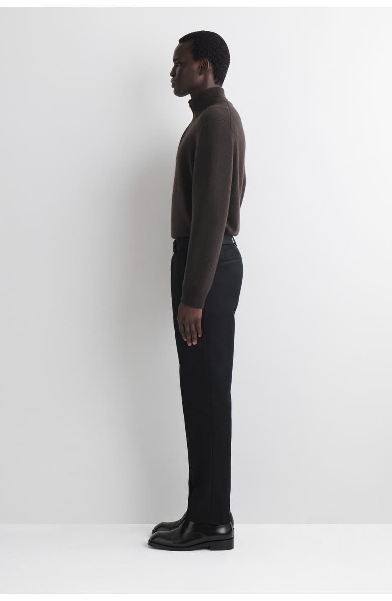 COS Belted Cotton Regular-Fit Straight-Leg Pants, Alternate, color, Black