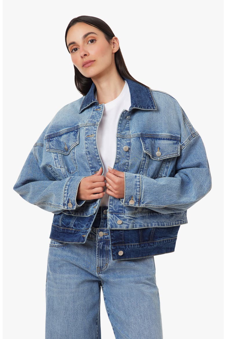 Double Denim Trucker Jacket, Alternate, color, COAST