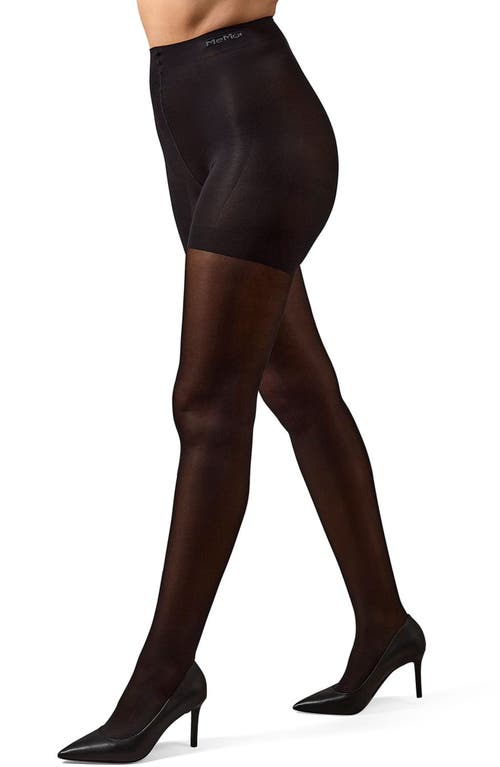Memoi Lustre Shaper Tights In Black