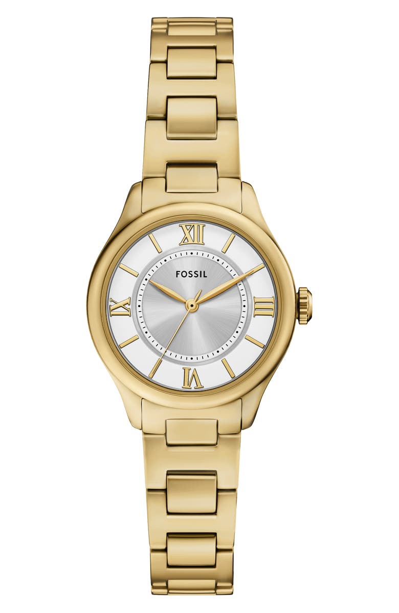 Fossil Gilmore Bracelet Watch, 28mm, Main, color, Gold