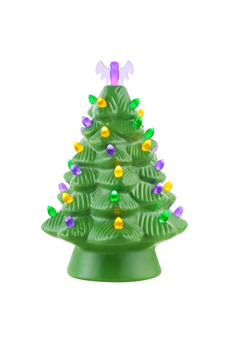 12 in. Ceramic Halloween Tree - Green, Main, color, Green