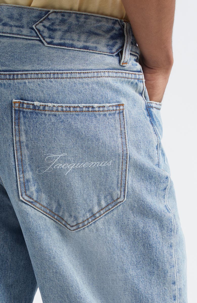 Jacquemus Le De-Nîmes Venice Straight Leg Jeans, Alternate, color, Blue/ Tabac