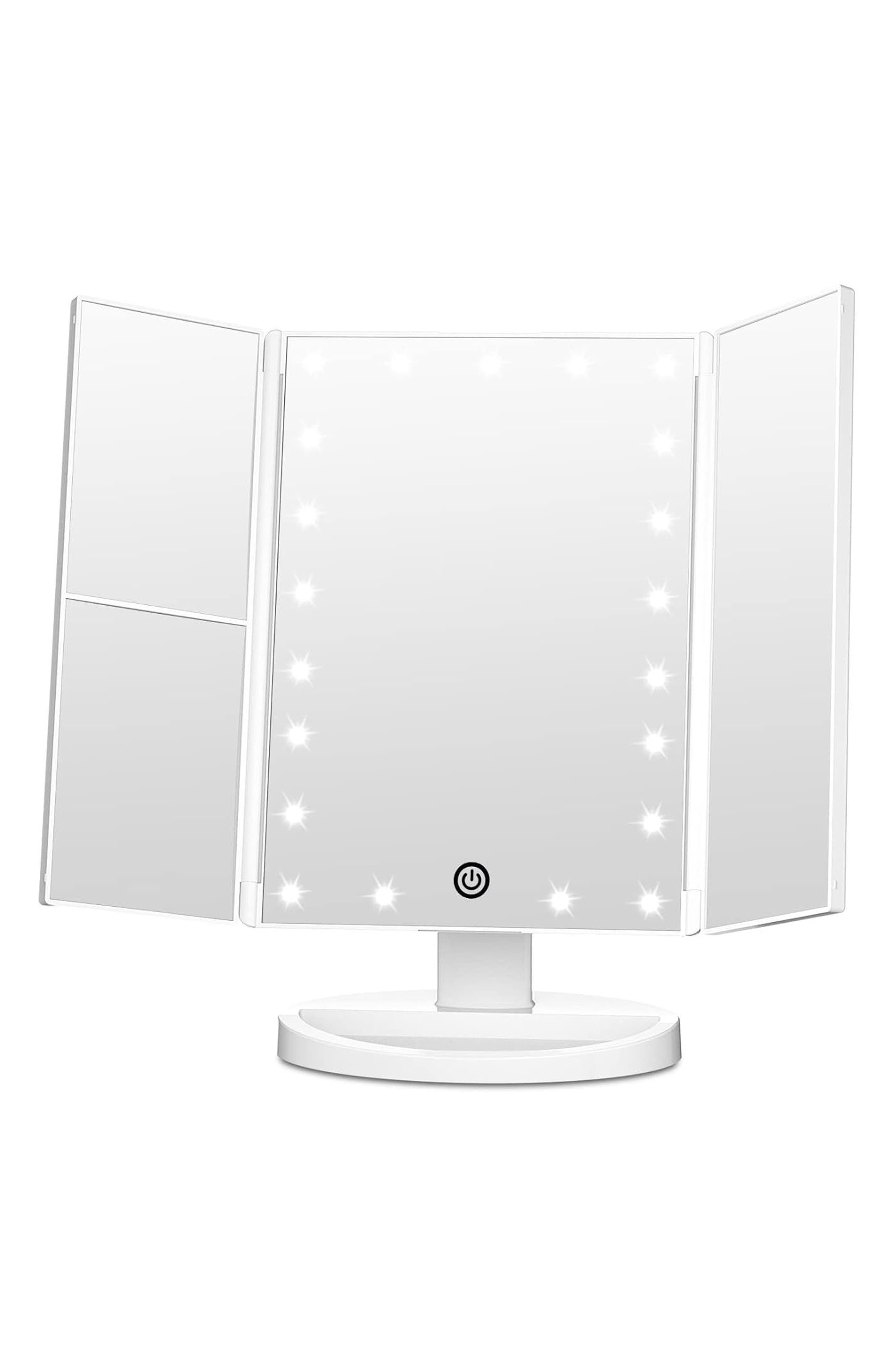 LILA BY AKUNBEM Fascinate Magnifying LED Trifold Mirror