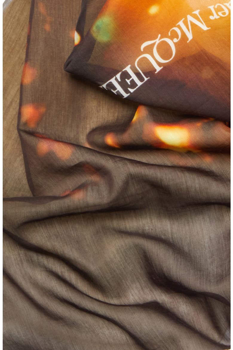 Sci-Fi Iris Cotton & Silk Square Scarf, Alternate, color, 7160 SUN/ BLACK