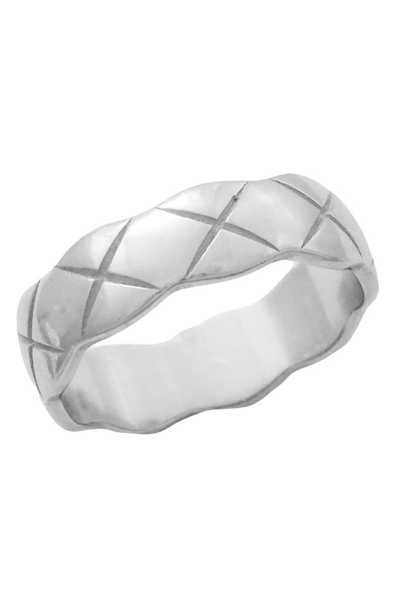 SAVVY CIE JEWELS Sterling Silver Wavy Band Ring, Main, color, 